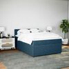 vidaXL Cama box spring con colch&oacute;n terciopelo azul 140x190 cm