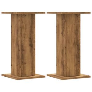 vidaXL Soportes de plantas 2 uds madera roble artisian 30x30x60 cm