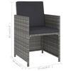 vidaXL Set comedor jard&iacute;n 6 pzas rat&aacute;n sint&eacute;tico y madera acacia gris