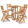 vidaXL Juego muebles de bar de jard&iacute;n 5 piezas madera maciza de acacia