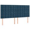 vidaXL Estructura cama con cabecero terciopelo azul oscuro 180x200 cm