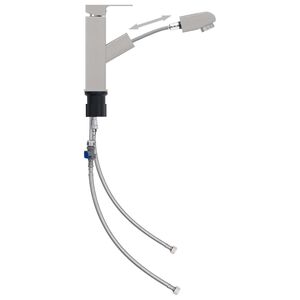 vidaXL Grifo de lavabo de ba&ntilde;o funci&oacute;n extra&iacute;ble plateado 157x172 mm