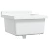 vidaXL Fregadero lavabo de pared resina blanco 40x40x24 cm