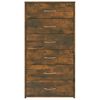 vidaXL Aparador con 6 cajones contrachapado roble ahumado 50x34x96 cm