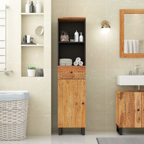 vidaXL Mueble de ba&ntilde;o madera maciza de acacia 38x33x160 cm