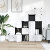 vidaXL Estanter&iacute;a de cubos con 15 compartimentos y puertas PP negro