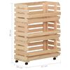 vidaXL Carrito para verduras madera maciza de pino 57x30x80 cm