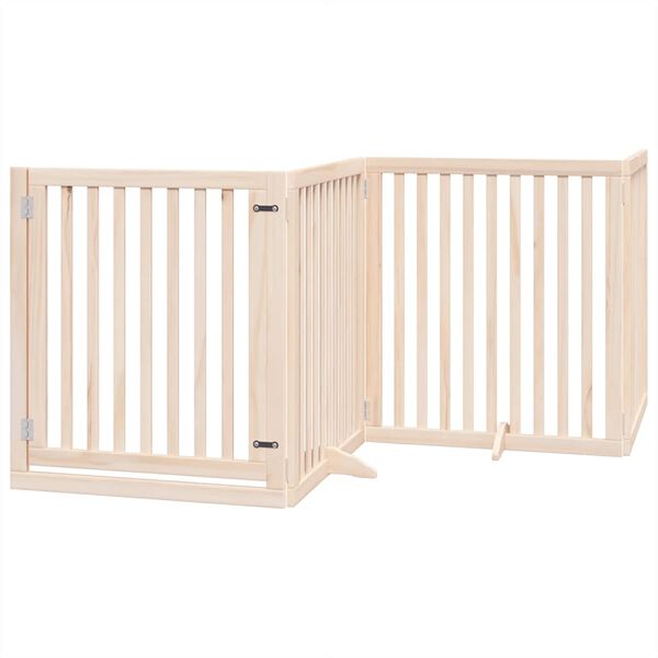 vidaXL Puerta para perros plegable 12 paneles madera de &aacute;lamo 960 cm