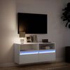 vidaXL Mueble de TV de pared con luces LED blanco 100x31x45 cm