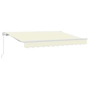 vidaXL Toldo retr&aacute;ctil Crema 300 x 200 cm tela