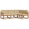 vidaXL Conjunto de sof&aacute;s de exterior 4 uds. Natural y Beige