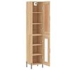 vidaXL Aparador de madera contrachapada roble Sonoma 34,5x34x180 cm