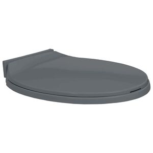 vidaXL Tapa y asiento de v&aacute;ter con cierre suave ovalada gris