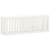 vidaXL Arriate elevado jardín con valla madera pino blanco 200x50x70cm