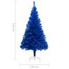 vidaXL &Aacute;rbol de Navidad preiluminado con luces y bolas azul 210 cm