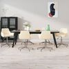 vidaXL Sillas de comedor giratorias 6 unidades terciopelo color crema