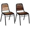 vidaXL Sillas de comedor 2 unidades madera maciza reciclada