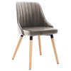 vidaXL Sillas de comedor 2 unidades terciopelo gris claro