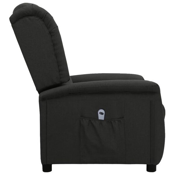 vidaXL Sill&oacute;n reclinable el&eacute;ctrico de tela negro