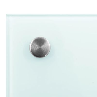 vidaXL Protección salpicaduras cocina vidrio templado blanco 80x60 cm