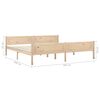 vidaXL Estructura de cama sin colch&oacute;n madera maciza de pino 200x200 cm