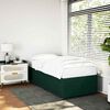 vidaXL Estructura de cama sin colch&oacute;n terciopelo verde oscuro 90x190cm