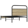 vidaXL Estructura de cama sin colchón 100x190 cm madera roble Sonoma