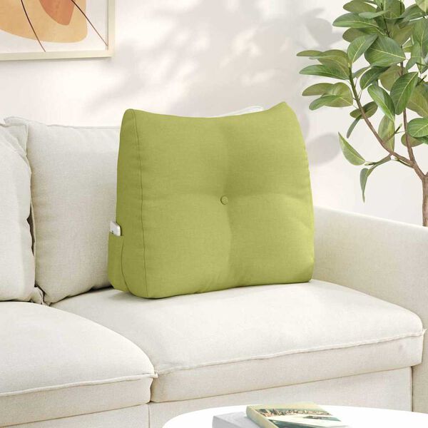 vidaXL Coj&iacute;n de Espalda Verde claro 60 x 24 x 50 cm tela