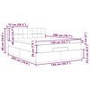 vidaXL Estructura cama otomana colchón tela marrón oscuro 140x200cm