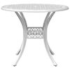 vidaXL Juego de comedor de jardín 5 piezas aluminio fundido blanco