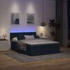 vidaXL Cama otomana con colch&oacute;n LED azul 140x190 cm tela