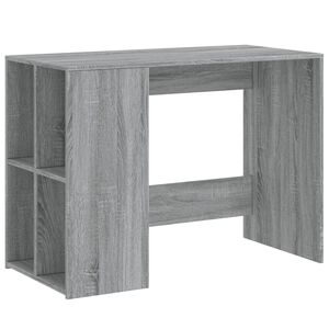vidaXL Escritorio de madera de ingenier&iacute;a gris Sonoma 102x50x75 cm