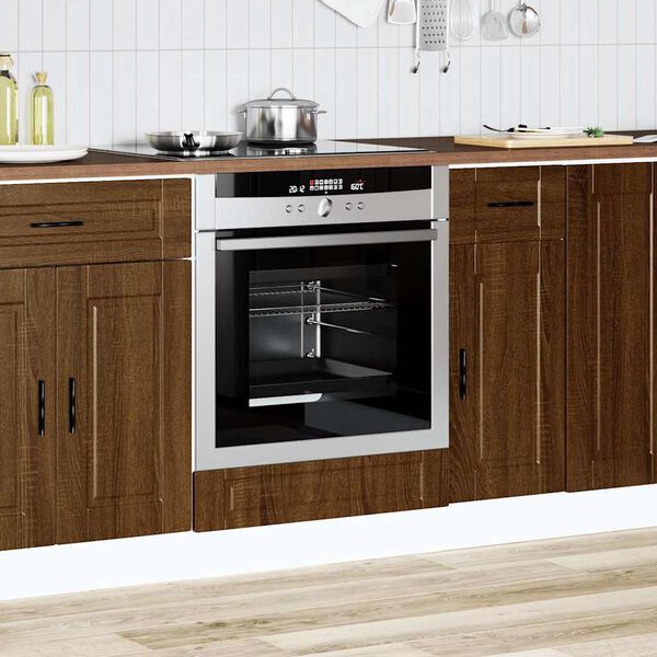 vidaXL Mueble de horno Porto marrón roble madera reconstituida