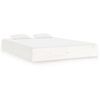 vidaXL Estructura de cama sin colch&oacute;n madera maciza blanco 180x200 cm