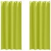 vidaXL Cortinas Opacas con Anillas 2 uds. Verde 225 x 140 cm Poli&eacute;ster
