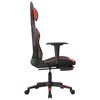 vidaXL Silla gaming de masaje y reposapi&eacute;s cuero sint&eacute;tico negro rojo