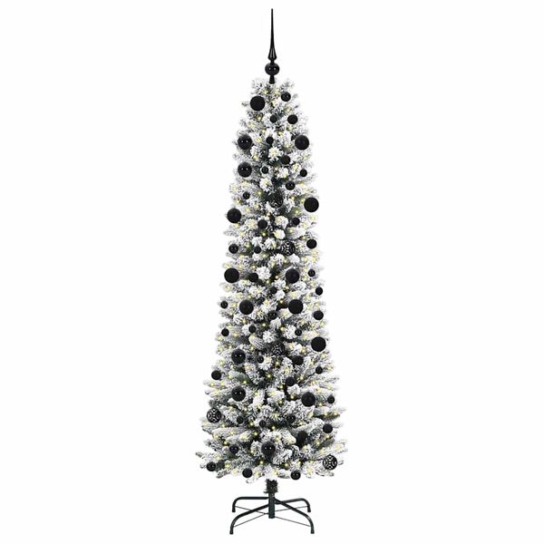 vidaXL &Aacute;rbol de Navidad artificial 210 cm PVC, Metal y Pl&aacute;stico