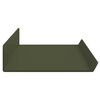 vidaXL Estante flotante 4 pcs Verde Oliva 60 x 8,5 x 2,5 cm Acero