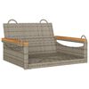 vidaXL Banco columpio de rat&aacute;n sint&eacute;tico gris 63x62x40 cm