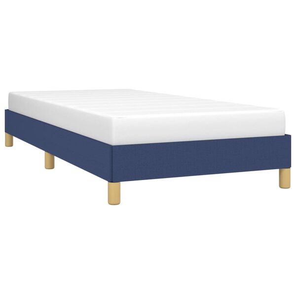 vidaXL Estructura de cama sin colch&oacute;n tela azul 90x190 cm