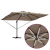 vidaXL Parasol Roma de Brazo Lateral Taupe y Negro 352 x 251 x 265 cm