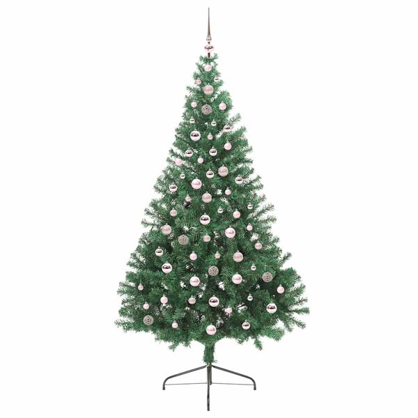 vidaXL &Aacute;rbol de Navidad Artificial Preiluminado Verde 240 cm PVC
