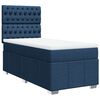 vidaXL Cama box spring con colch&oacute;n tela azul 90x190 cm