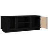 vidaXL Mueble de TV madera maciza de pino negro 110x35x40,5 cm