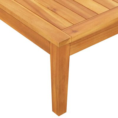 vidaXL Banco de jardín y mesa cojines crema madera maciza de acacia