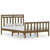 vidaXL Estructura de cama doble madera maciza marr&oacute;n miel 120x190 cm