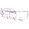 vidaXL Estructura de cama sin colchón roble artesanal 75x190 cm
