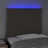 vidaXL Cabecero con luces LED tela gris taupe 100x5x118/128 cm
