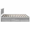 vidaXL Estructura de cama con cabecera Gris Sonoma 200 x 200 cm