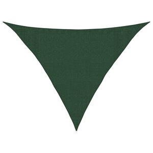 vidaXL Toldo de vela verde oscuro HDPE 160 g/m&sup2; 3,5x3,5x4,9 m